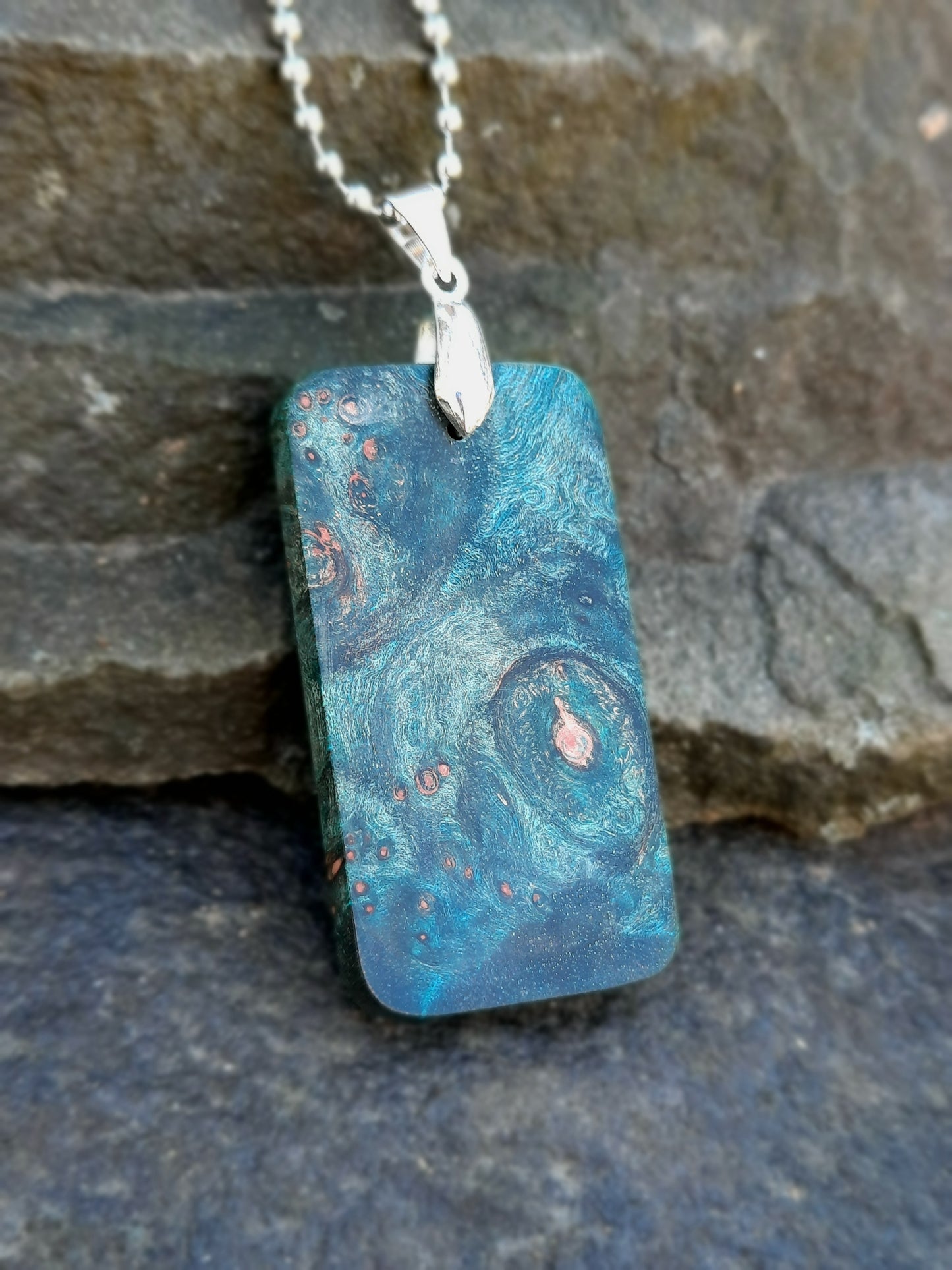 Handmade Maple Burl Dog Tag